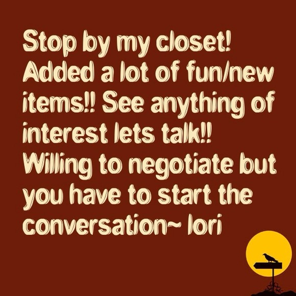 Added new items to my closet! Stop by and a gander