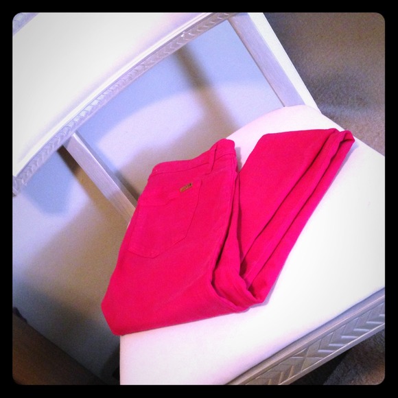 SOLD----Skinny Joe's Jeans in raspberry color
