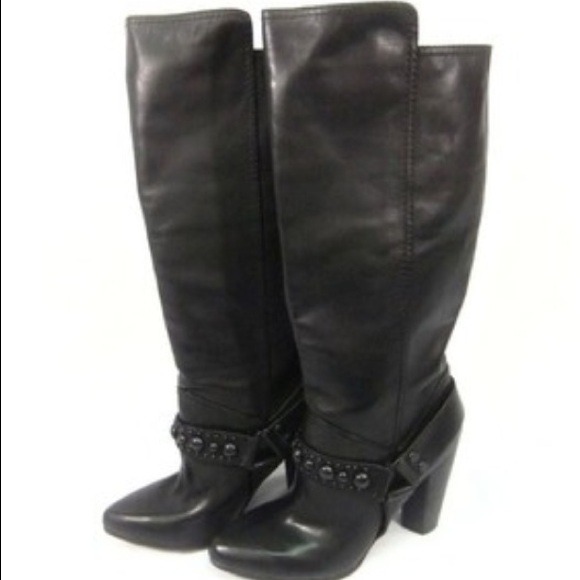 MODERN VINTAGE HELEN HARNESS LEATHER STUDDED BOOTS - Picture 3 of 4