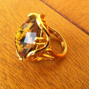 Gold Leopard Cocktail Ring