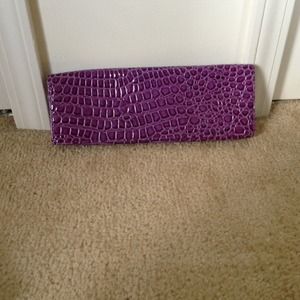 Cute purple croc clutch