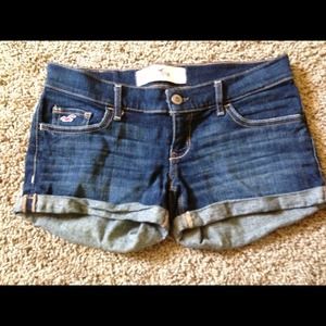 SOLD!!! Hollister Size 1/25 dark denim shorts