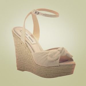 Steve Madden Glistenn Wedge (patten white)