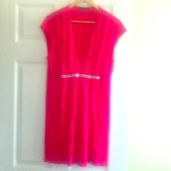 Knit dress with rhinestone detail.