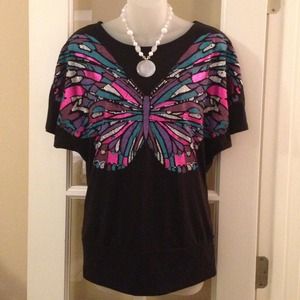 Cato Butterfly Wing Top