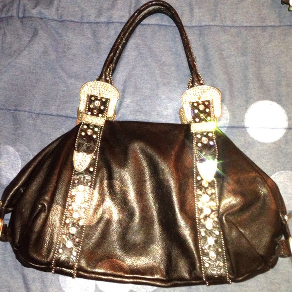 Charm and Luck black hobo bag