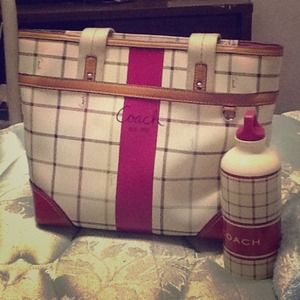 Authentic coach tattersall bag!   SOLD!!!!