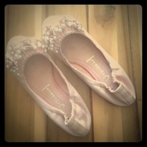 Jeffrey Campbell Pink Leather Flats -size 8