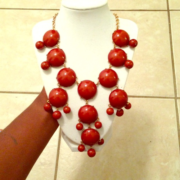 Burnt orange/clay brown bubble necklace