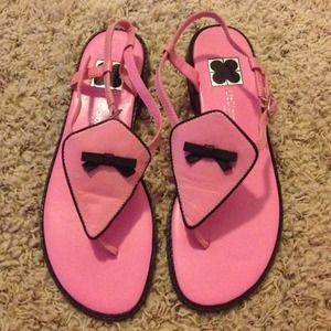 Liz Claiborne Pink and Navy sandals