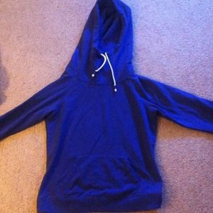 Blue funnel neck hoodie