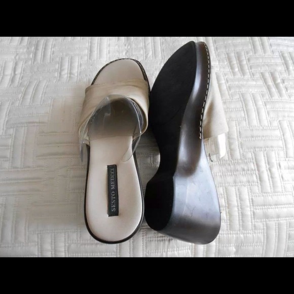 Sesto Meucci Ivory Sandals Sz 10 Like New