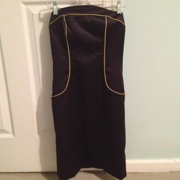 Strapless Kensie Dress with neon detail