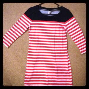 Nautical Red/Navy Color Block Dress