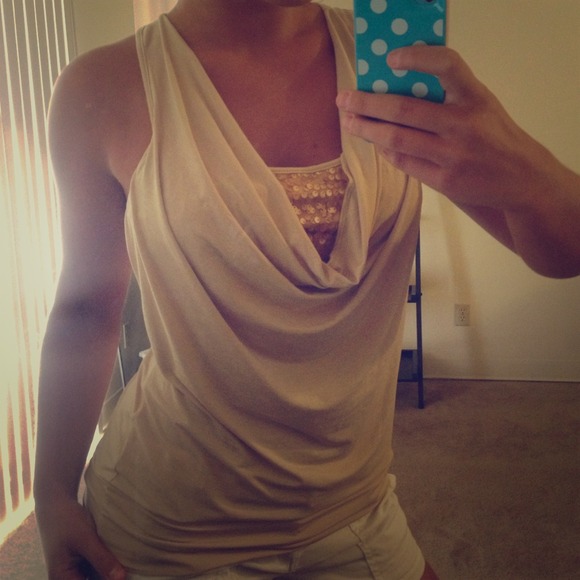 Gold sparkly blouse