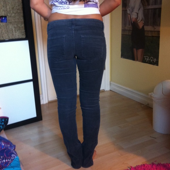 Forever 21 Gray Corduroy Skinny Jeans - Picture 2 of 2