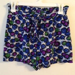 XS print polka dot shorts for summer