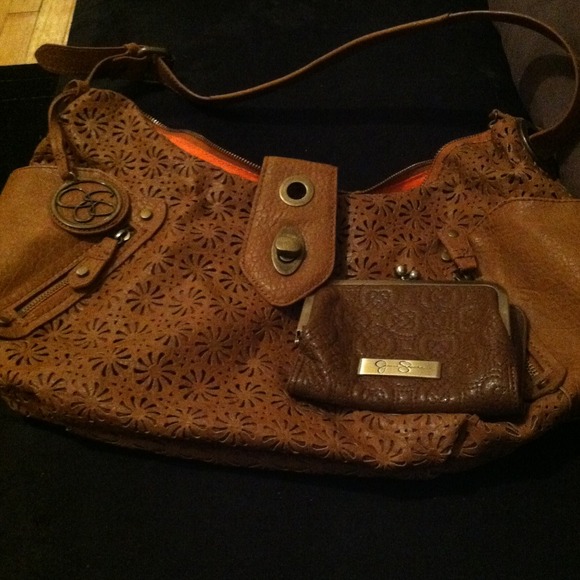 Jessica Simpson brown purse with wallet