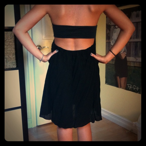 Hard Tail Halter Black Dress