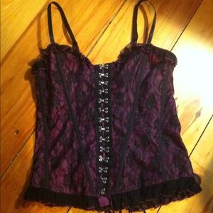 Corset style top with Ruffle Panties + Skirt