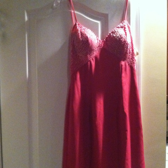 Hot pink formal dress