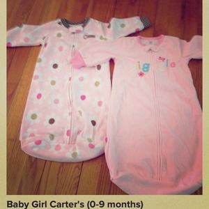 2 Carter's 0-9M Sleep Sacks 💘💞💕💓