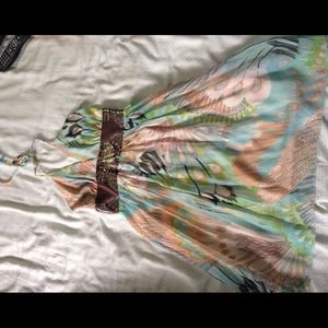 Tricia fix peacock and paisley print dress