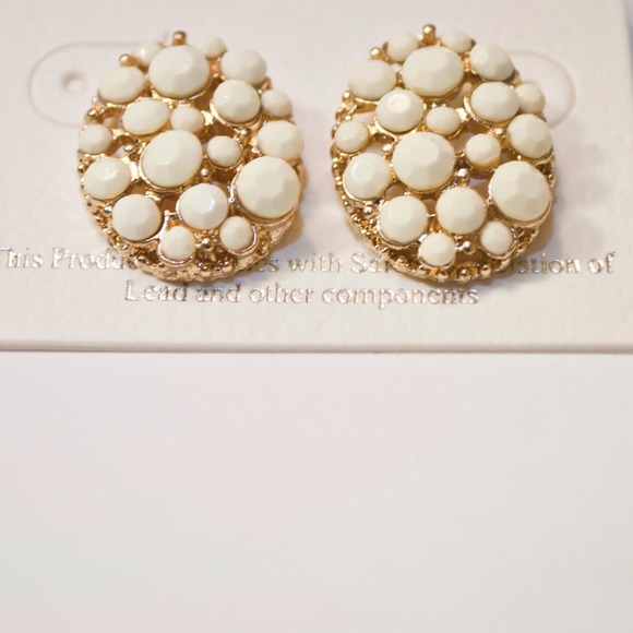 -NEW- Oval stud earrings