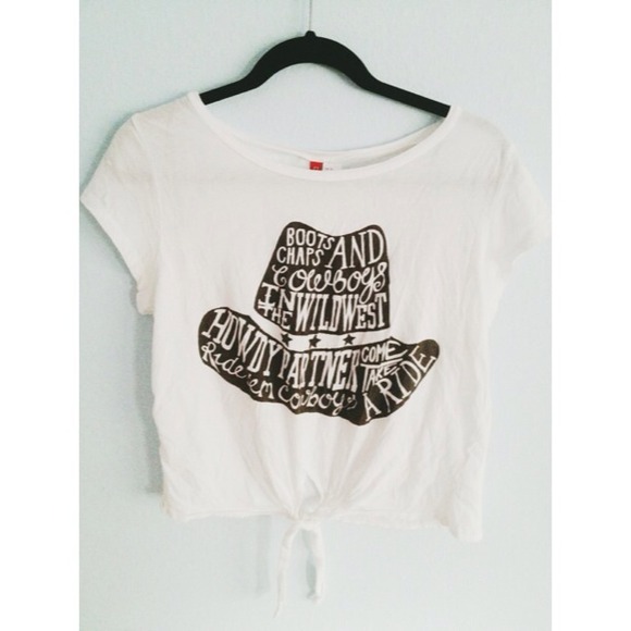 Tops - Graphic Cowboy Knotted Tee