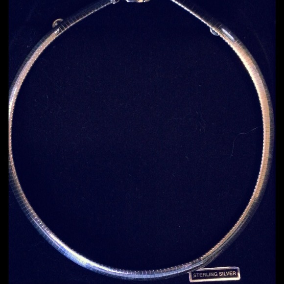 Sterling Silver Omega Necklace