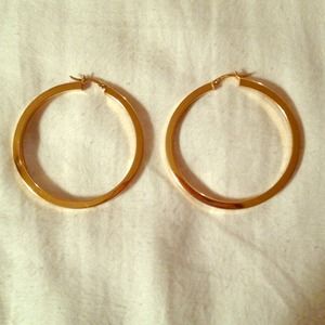 Gold hoop earrings