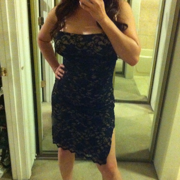 BCBG black lace dress..