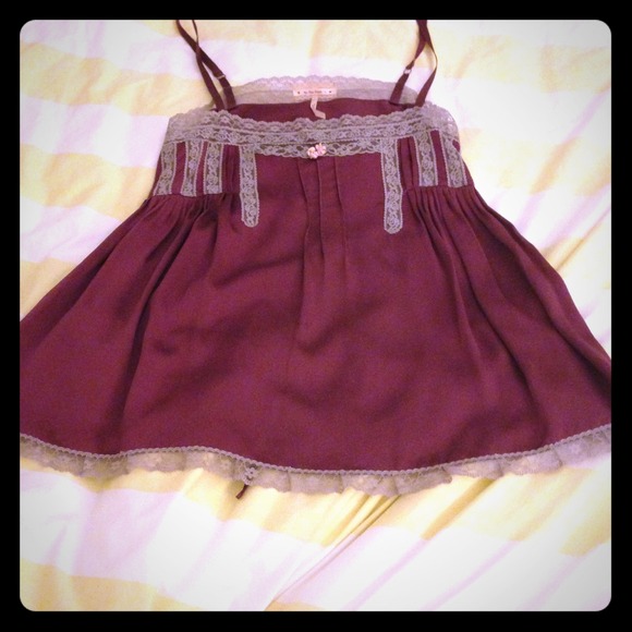 Free People silk lingerie inspired tank