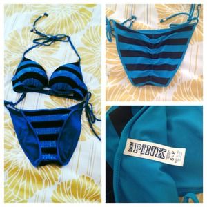 PINK Bedazzled Bikini 👙with bombshell push up!!!