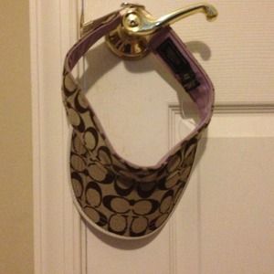 Custom listing- Coach visor & Rabbit fur purse