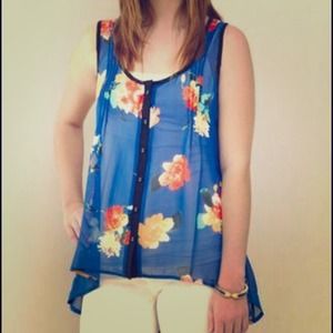 NWT blue floral high/low top- avail in rust too