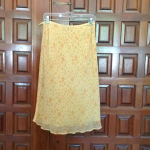 Yellow floral skirt