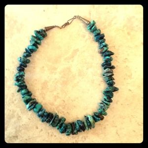 Turquoise chunk necklace