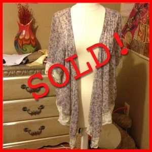 🚫SOLD🚫 Versatile chiffon lace cardigan