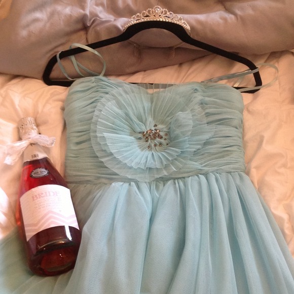 Beautiful princess party dress! Teal size 4 - Picture 2 of 4