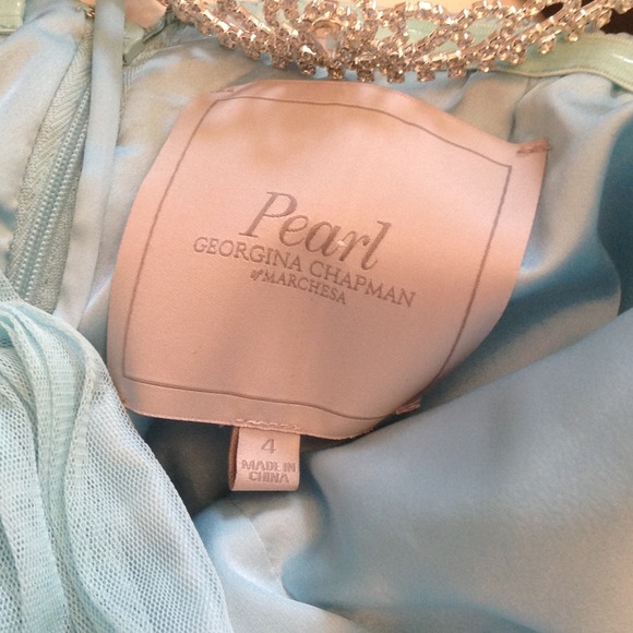 Beautiful princess party dress! Teal size 4 - Picture 3 of 4