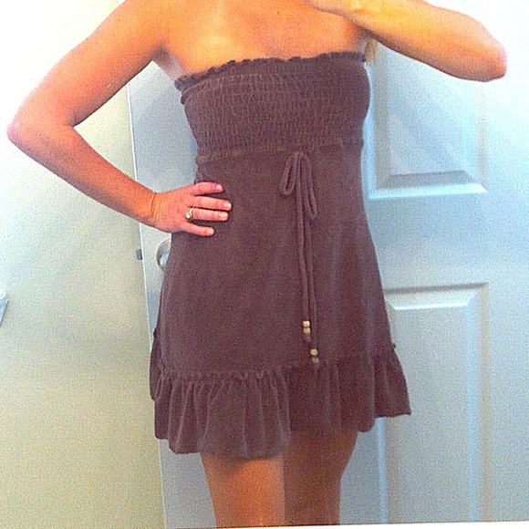 Brown terry cloth dress!