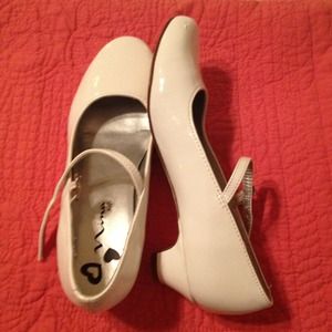 Nina white patent leather girls dress show