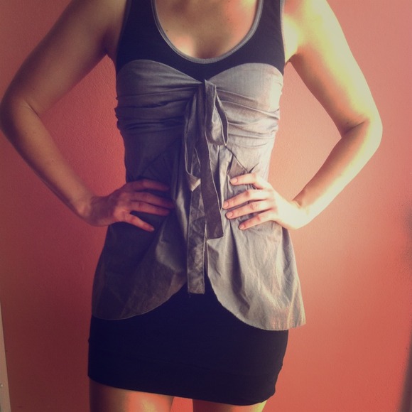 LF WalG black and grey lady bug dress NWT