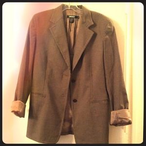 Tan/Black Houndstooth DKNY blazer
