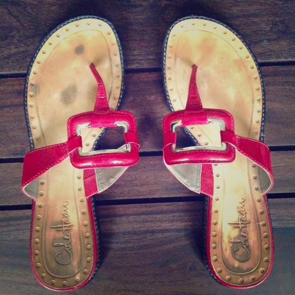 Cole Haan Shoes - 🔴MOVE SALE🔴Cole Haan Red Patent Leather Sandals