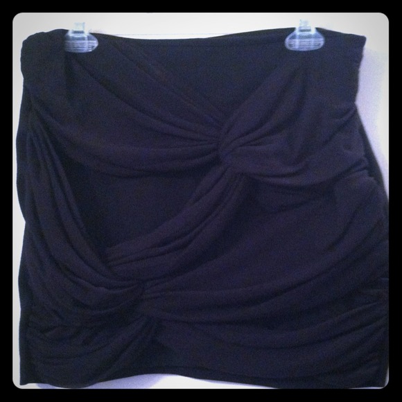 Black mini skirt