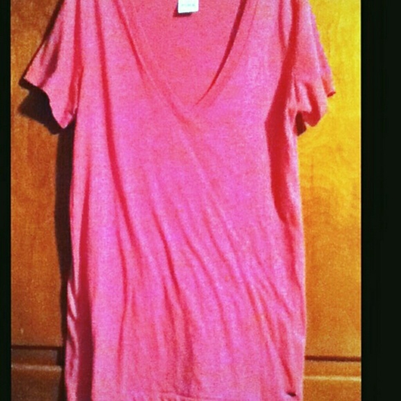Victoria secret hot pink plain tee