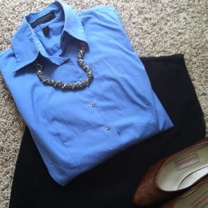 Express Sky Blue Dress Shirt