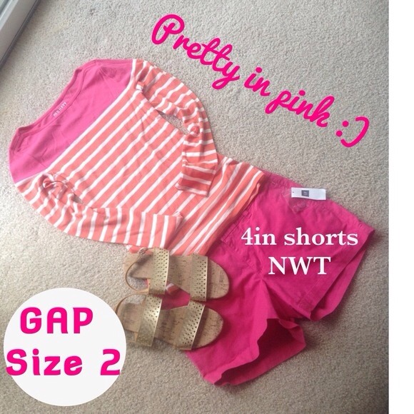 SALE Super cute NWT pink 4in GAP shorts! - Picture 4 of 4